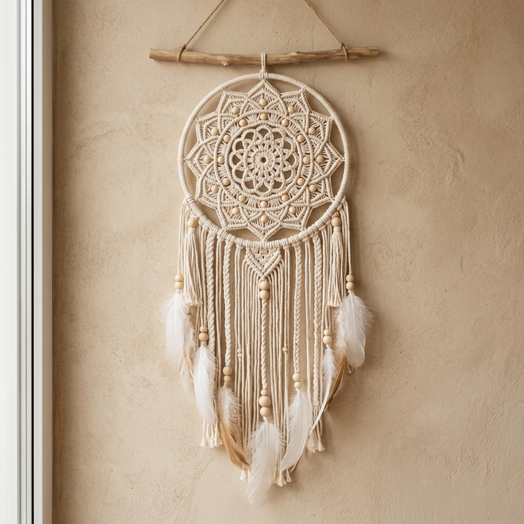 Boho Mandala Macrame Dream Catcher